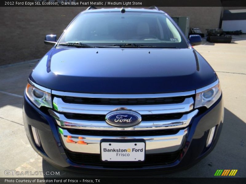 Dark Blue Pearl Metallic / Medium Light Stone 2012 Ford Edge SEL EcoBoost