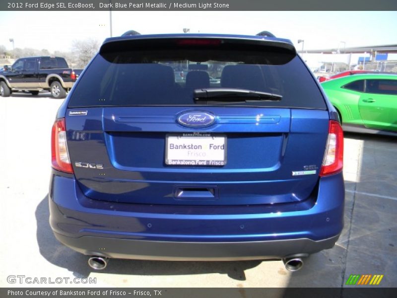 Dark Blue Pearl Metallic / Medium Light Stone 2012 Ford Edge SEL EcoBoost