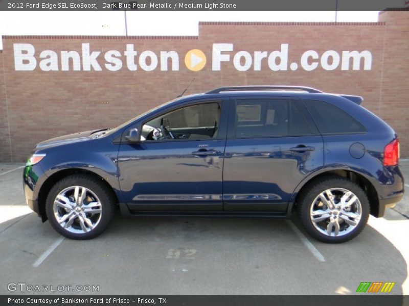 Dark Blue Pearl Metallic / Medium Light Stone 2012 Ford Edge SEL EcoBoost