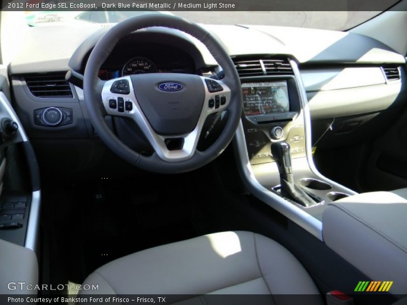 Dark Blue Pearl Metallic / Medium Light Stone 2012 Ford Edge SEL EcoBoost