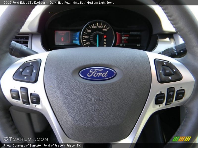 Dark Blue Pearl Metallic / Medium Light Stone 2012 Ford Edge SEL EcoBoost