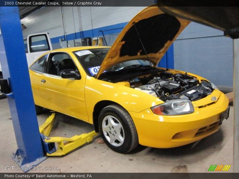 Yellow / Graphite Gray 2003 Chevrolet Cavalier Coupe