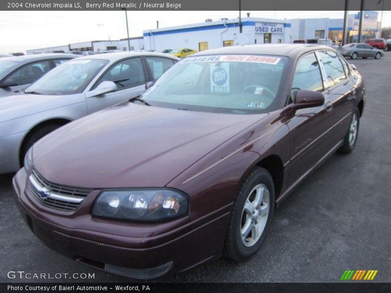 Berry Red Metallic / Neutral Beige 2004 Chevrolet Impala LS