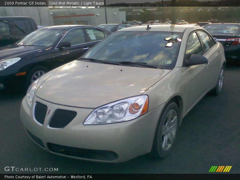 Gold Mist Metallic / Light Taupe 2009 Pontiac G6 Sedan