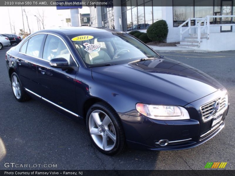 Caspian Blue Metallic / Sandstone 2010 Volvo S80 T6 AWD