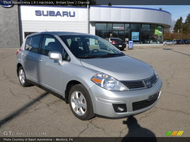 Brilliant Silver / Charcoal 2008 Nissan Versa 1.8 S Hatchback