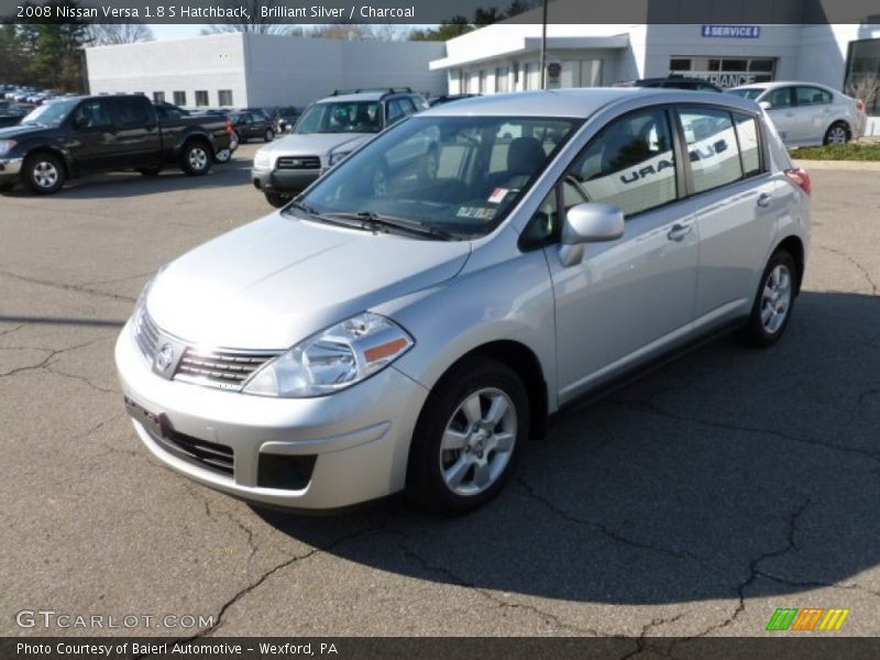 Brilliant Silver / Charcoal 2008 Nissan Versa 1.8 S Hatchback