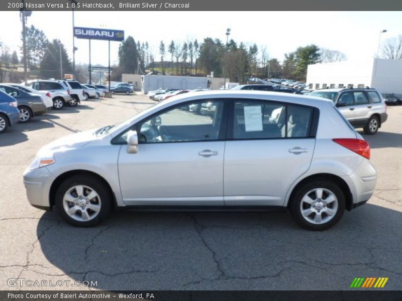 Brilliant Silver / Charcoal 2008 Nissan Versa 1.8 S Hatchback