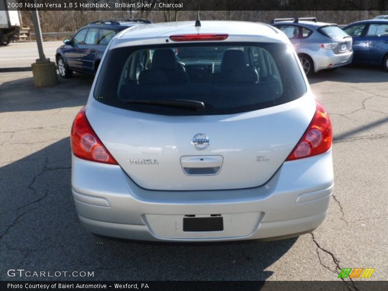 Brilliant Silver / Charcoal 2008 Nissan Versa 1.8 S Hatchback