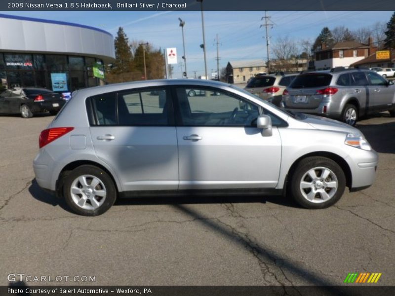 Brilliant Silver / Charcoal 2008 Nissan Versa 1.8 S Hatchback