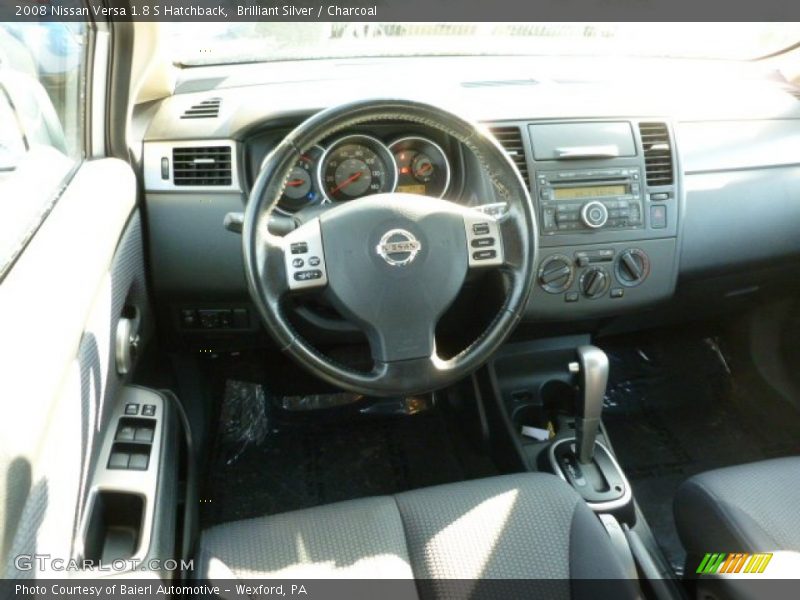 Brilliant Silver / Charcoal 2008 Nissan Versa 1.8 S Hatchback