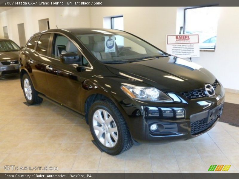 Brilliant Black / Sand 2007 Mazda CX-7 Grand Touring