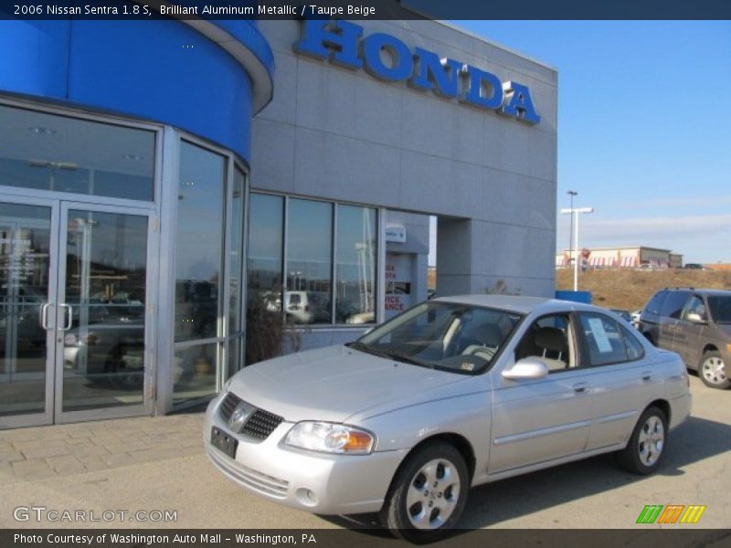 Brilliant Aluminum Metallic / Taupe Beige 2006 Nissan Sentra 1.8 S
