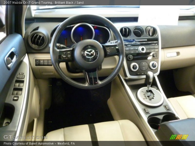 Brilliant Black / Sand 2007 Mazda CX-7 Grand Touring