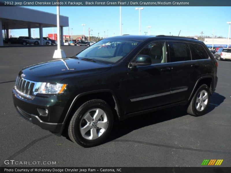 Black Forest Green Pearl / Dark Graystone/Medium Graystone 2012 Jeep Grand Cherokee Laredo X Package