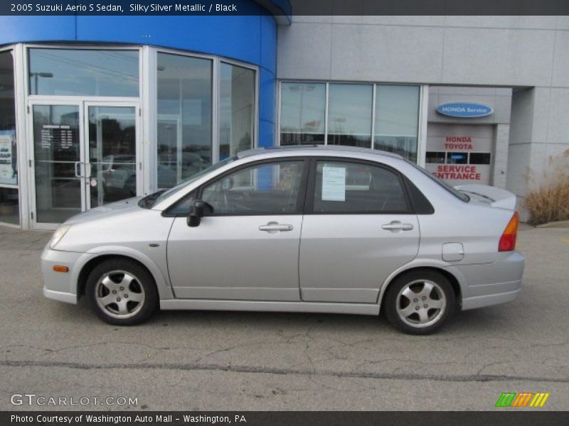 Silky Silver Metallic / Black 2005 Suzuki Aerio S Sedan