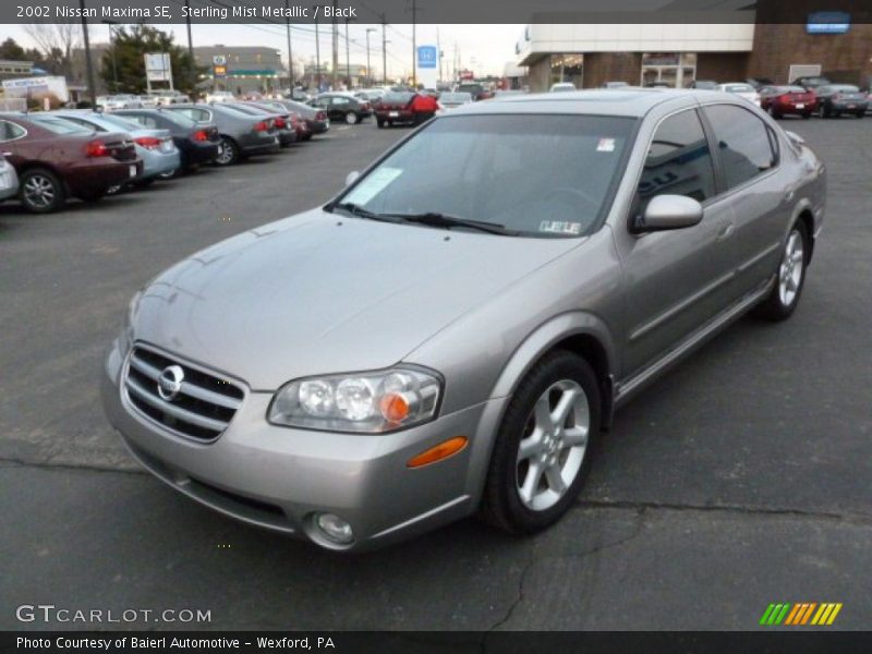 Sterling Mist Metallic / Black 2002 Nissan Maxima SE