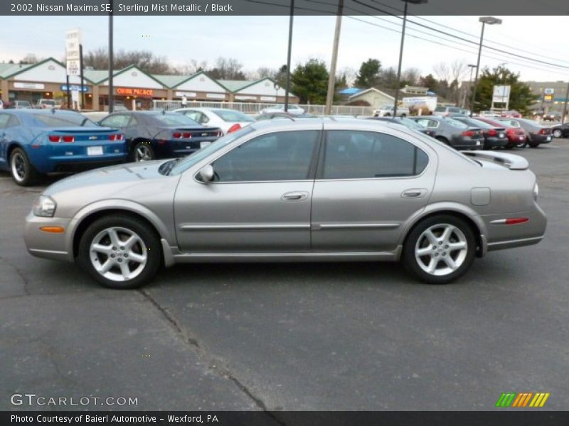Sterling Mist Metallic / Black 2002 Nissan Maxima SE