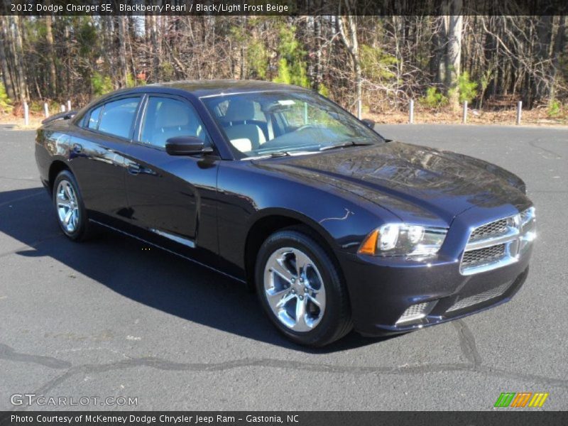 Blackberry Pearl / Black/Light Frost Beige 2012 Dodge Charger SE