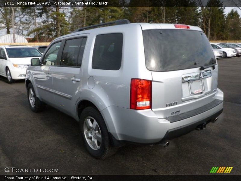 Alabaster Silver Metallic / Black 2011 Honda Pilot EX 4WD