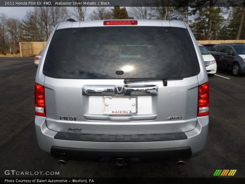Alabaster Silver Metallic / Black 2011 Honda Pilot EX 4WD