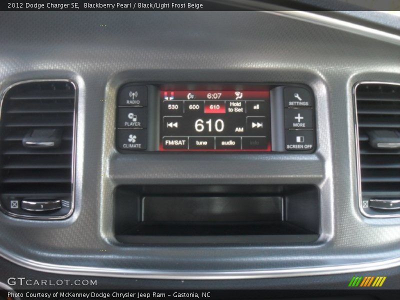 Blackberry Pearl / Black/Light Frost Beige 2012 Dodge Charger SE