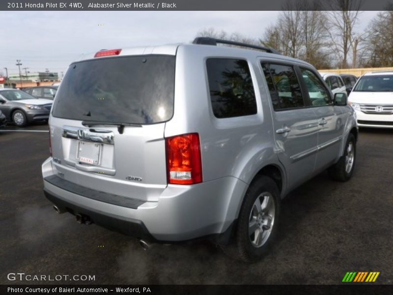 Alabaster Silver Metallic / Black 2011 Honda Pilot EX 4WD