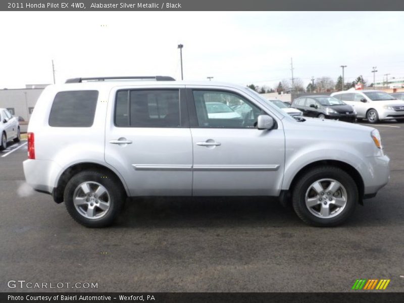Alabaster Silver Metallic / Black 2011 Honda Pilot EX 4WD