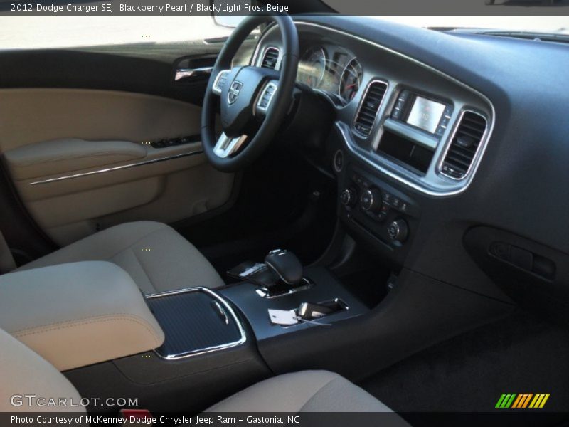Blackberry Pearl / Black/Light Frost Beige 2012 Dodge Charger SE