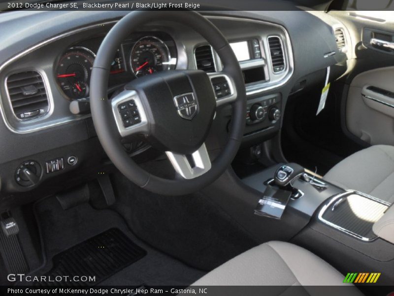Black/Light Frost Beige Interior - 2012 Charger SE 