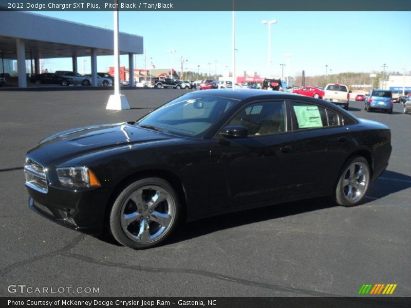 Pitch Black / Tan/Black 2012 Dodge Charger SXT Plus