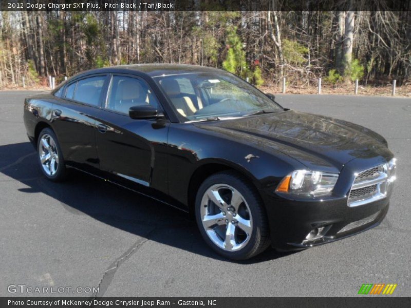 Pitch Black / Tan/Black 2012 Dodge Charger SXT Plus