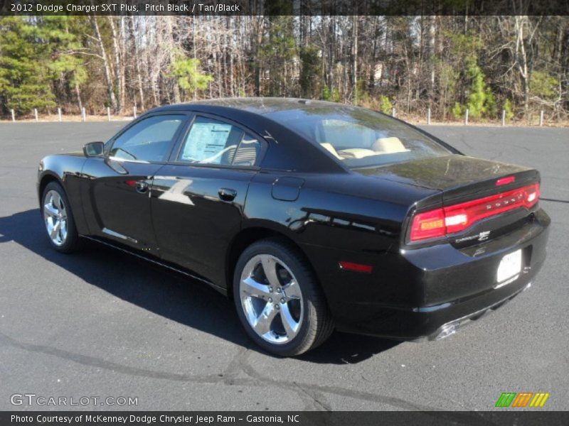 Pitch Black / Tan/Black 2012 Dodge Charger SXT Plus