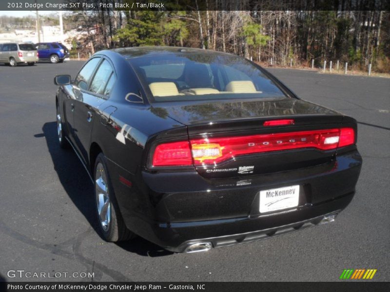 Pitch Black / Tan/Black 2012 Dodge Charger SXT Plus