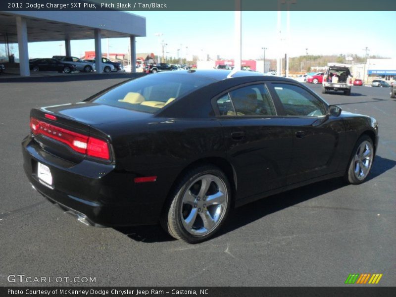 Pitch Black / Tan/Black 2012 Dodge Charger SXT Plus