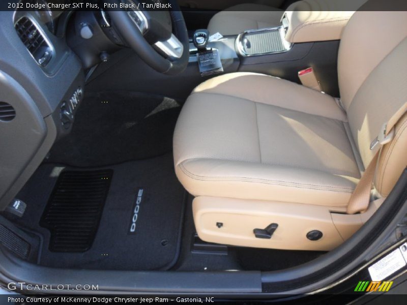 Pitch Black / Tan/Black 2012 Dodge Charger SXT Plus
