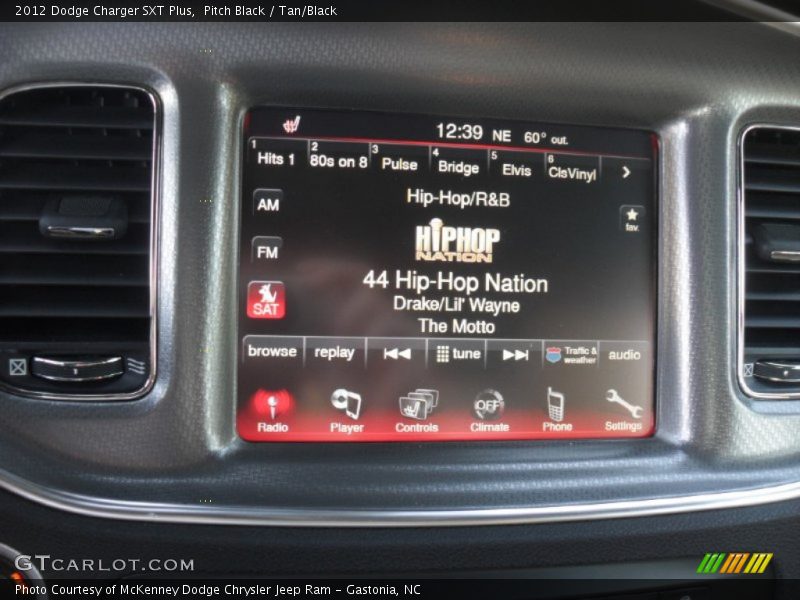 Pitch Black / Tan/Black 2012 Dodge Charger SXT Plus