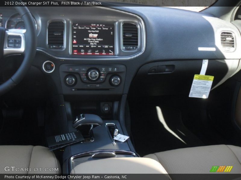 Pitch Black / Tan/Black 2012 Dodge Charger SXT Plus