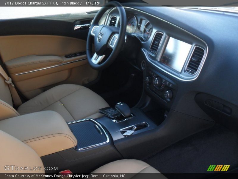 Pitch Black / Tan/Black 2012 Dodge Charger SXT Plus