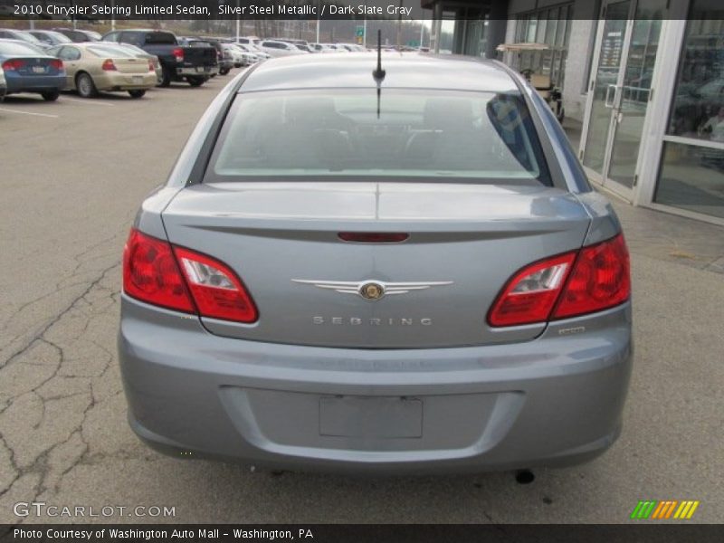 Silver Steel Metallic / Dark Slate Gray 2010 Chrysler Sebring Limited Sedan