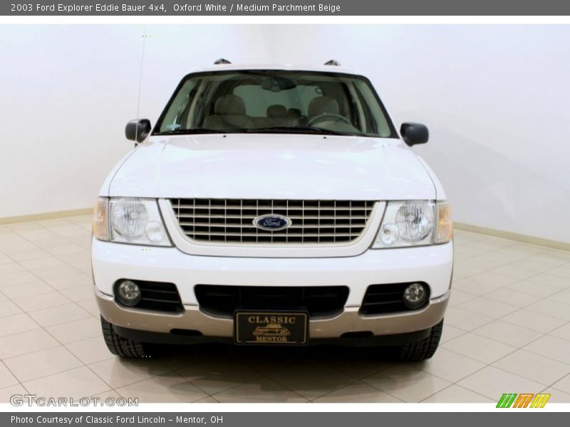 Oxford White / Medium Parchment Beige 2003 Ford Explorer Eddie Bauer 4x4