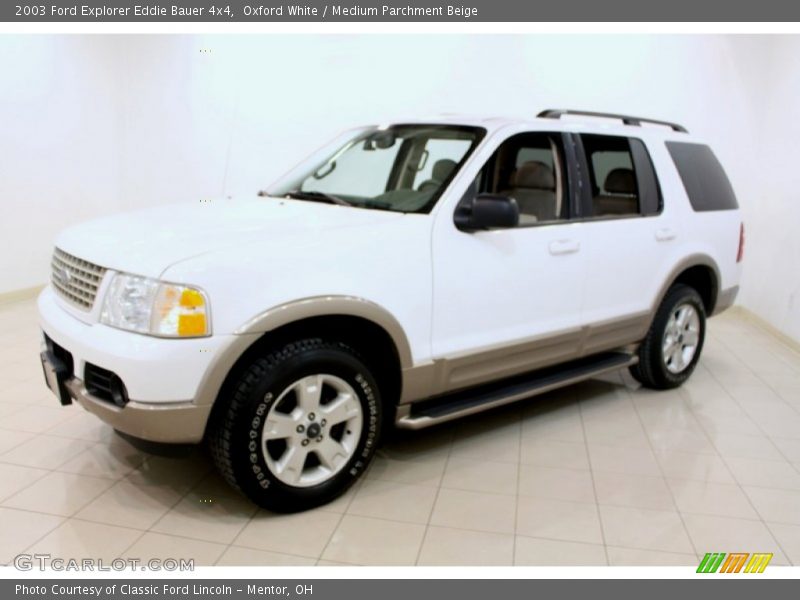 Oxford White / Medium Parchment Beige 2003 Ford Explorer Eddie Bauer 4x4