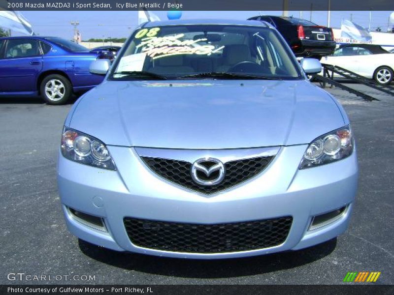 Icy Blue Metallic / Beige 2008 Mazda MAZDA3 i Sport Sedan