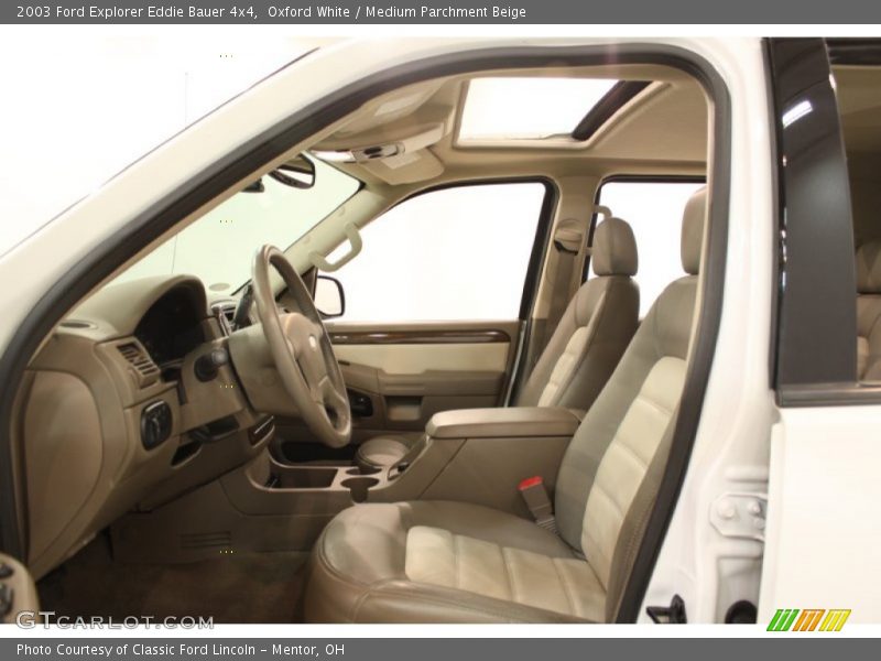 Oxford White / Medium Parchment Beige 2003 Ford Explorer Eddie Bauer 4x4