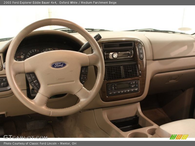 Oxford White / Medium Parchment Beige 2003 Ford Explorer Eddie Bauer 4x4
