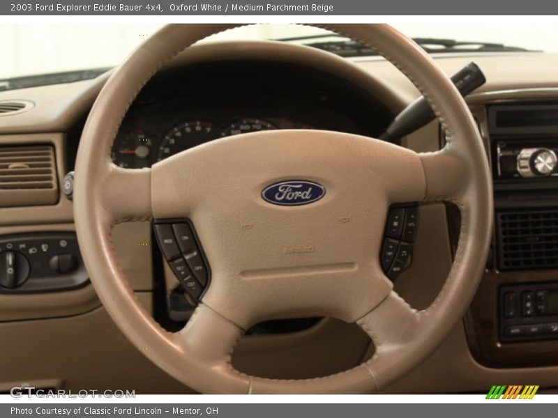 Oxford White / Medium Parchment Beige 2003 Ford Explorer Eddie Bauer 4x4