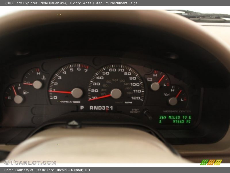 Oxford White / Medium Parchment Beige 2003 Ford Explorer Eddie Bauer 4x4