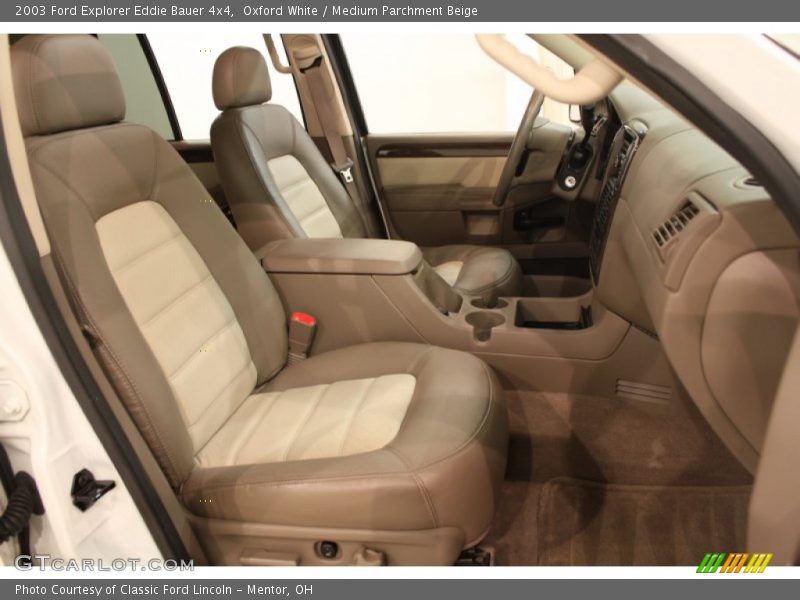 Oxford White / Medium Parchment Beige 2003 Ford Explorer Eddie Bauer 4x4