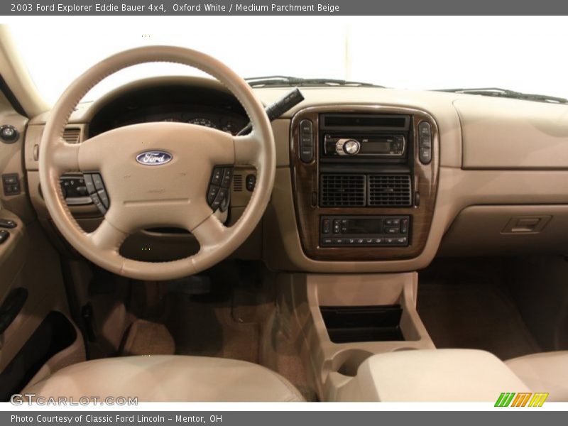 Oxford White / Medium Parchment Beige 2003 Ford Explorer Eddie Bauer 4x4