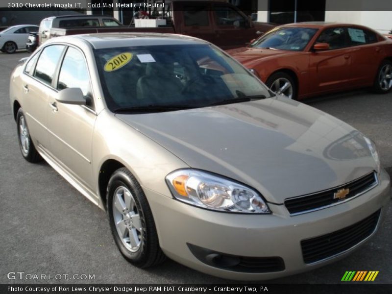 Gold Mist Metallic / Neutral 2010 Chevrolet Impala LT
